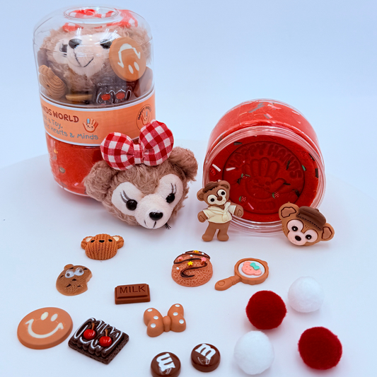 Tina Bear Sensory Playdough Jar - Routine Building