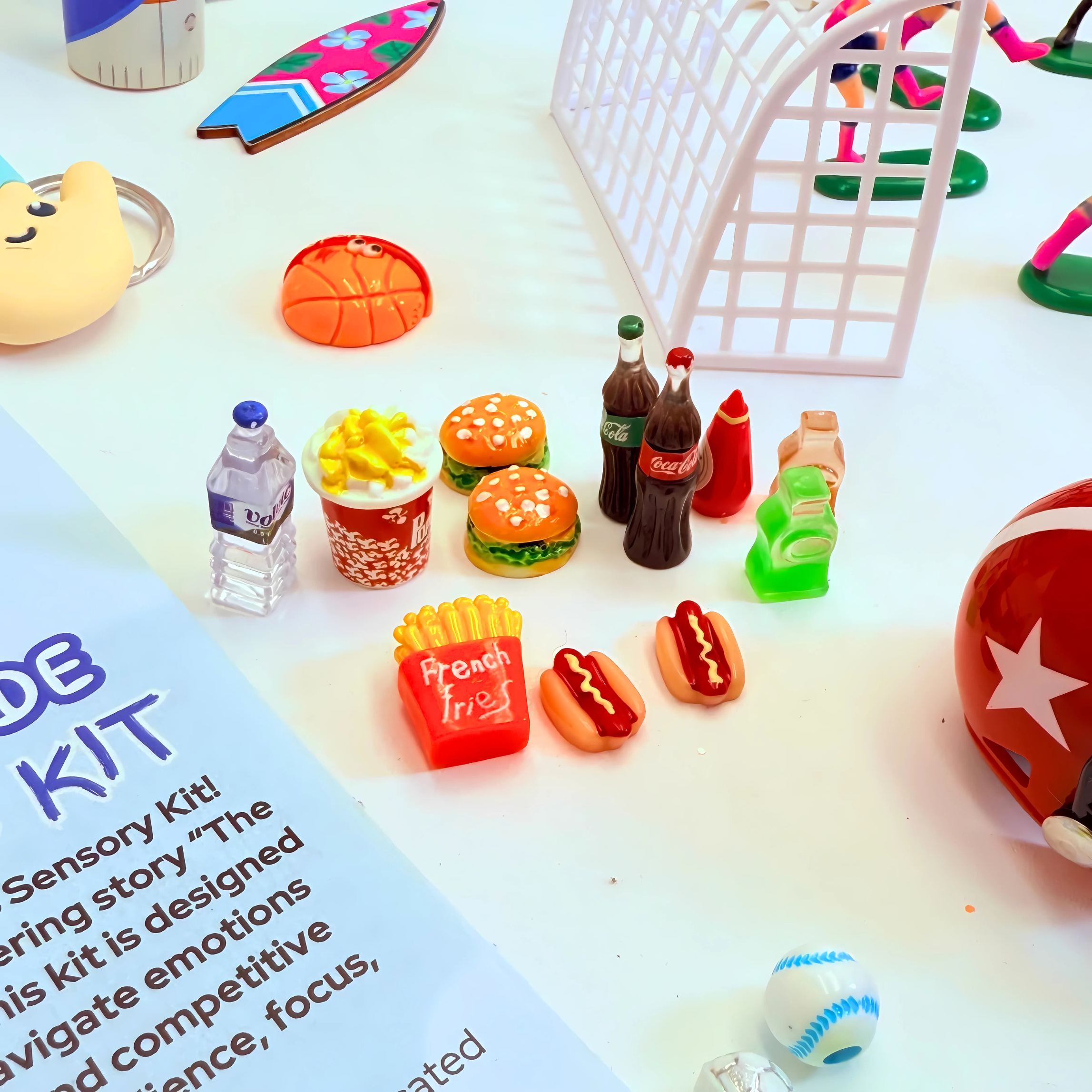 Sensory kit with toy food items