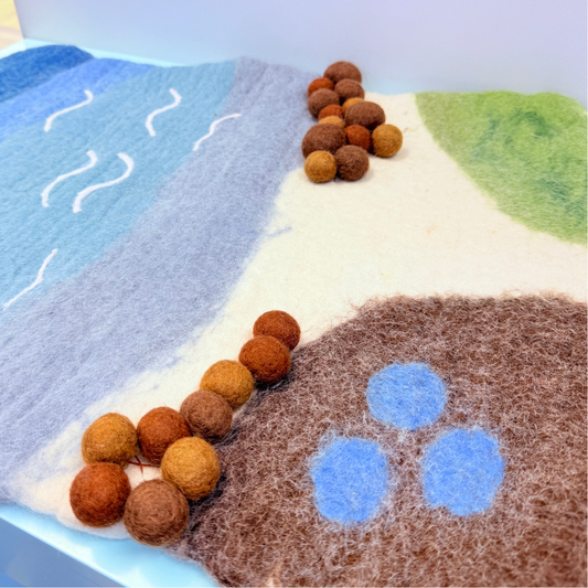 Felt Mat Beach Scene