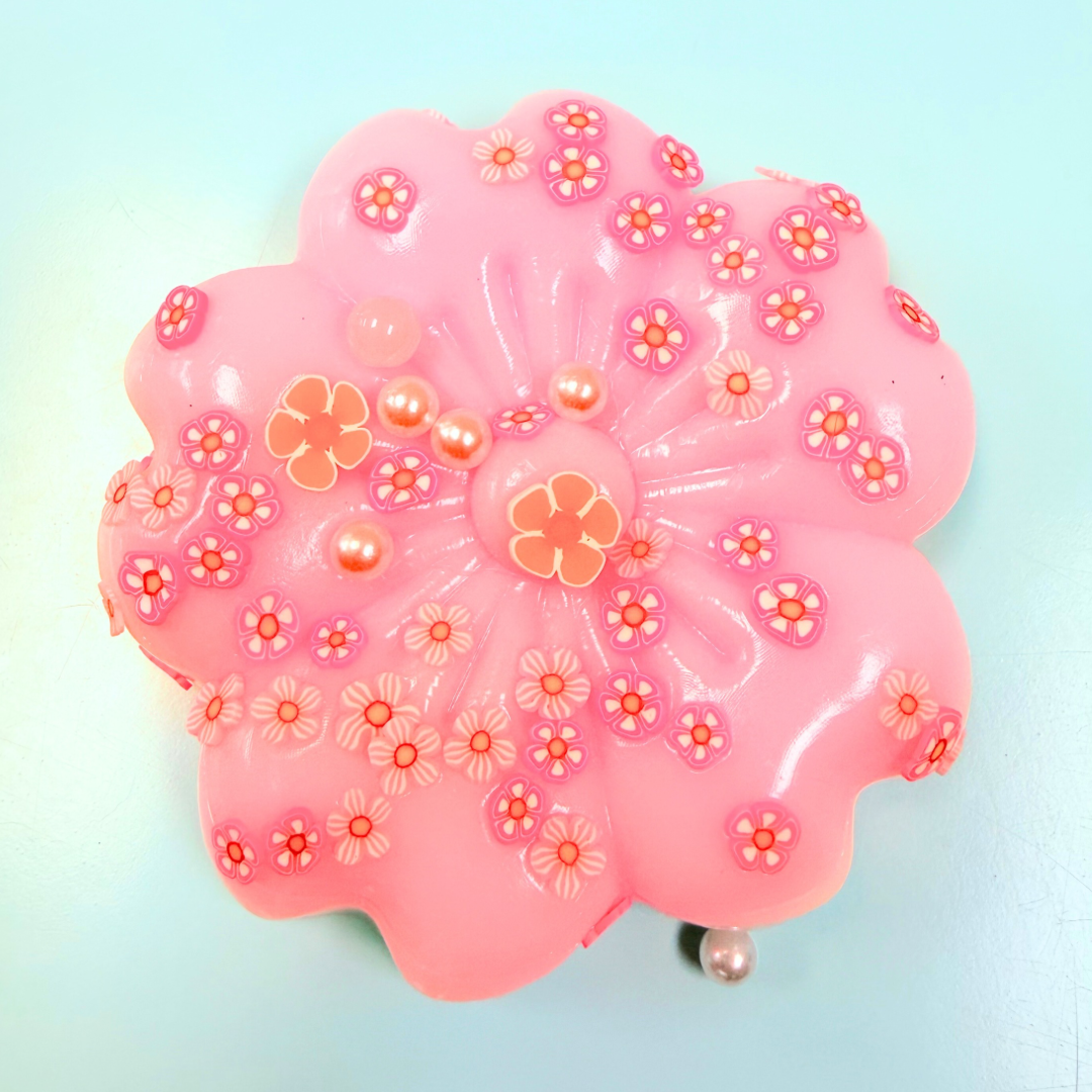 Pink floral hair accessory