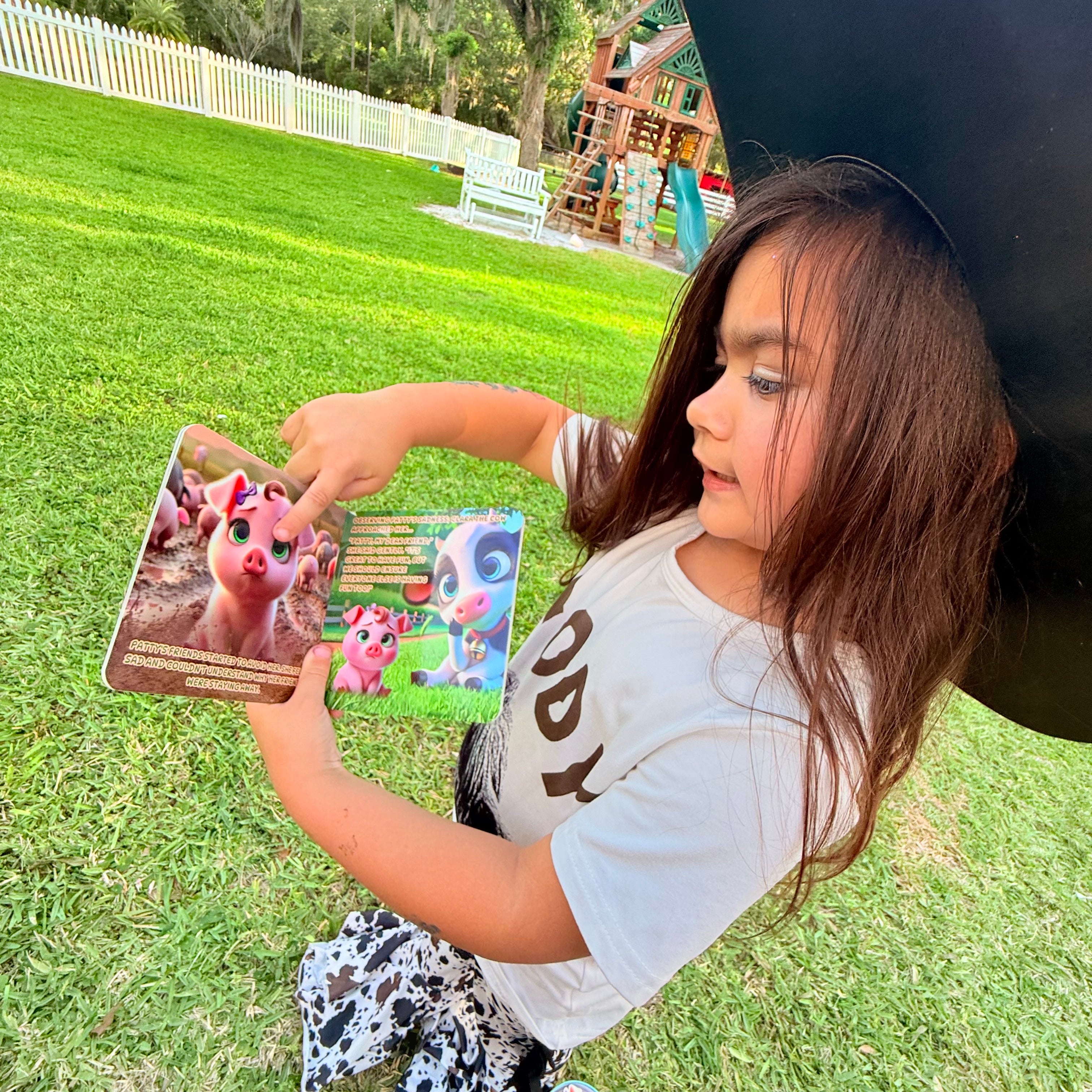 Cowboy child reading book