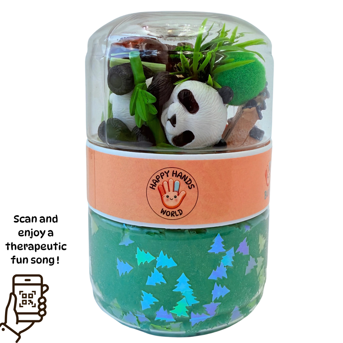 Panda sensory play jar