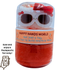 Red toy with sunglasses