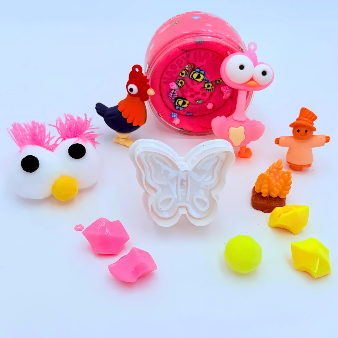 Clara Chicken playdough jar