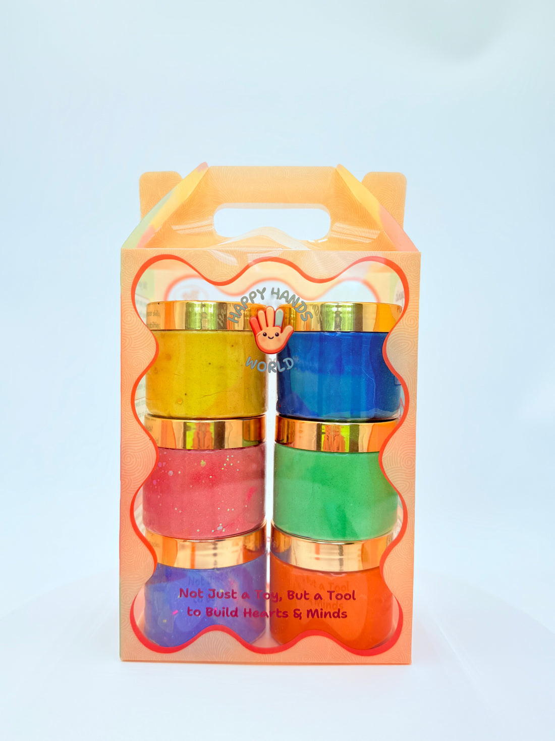 Set of colorful cylindrical objects