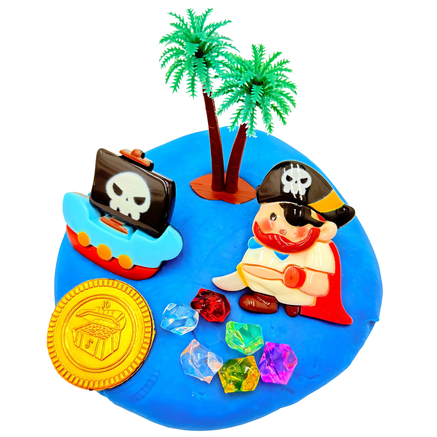 Pirate cake topper set