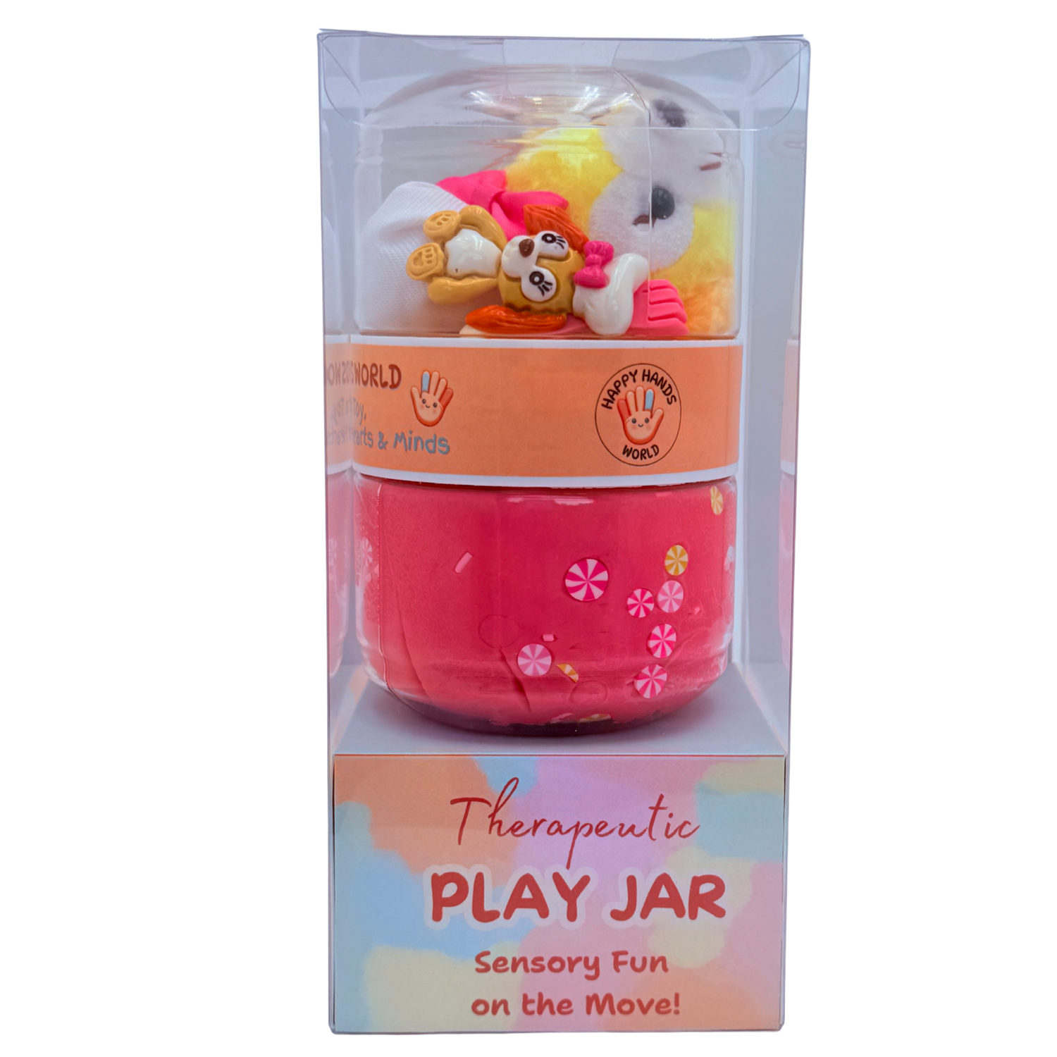 Pink therapeutic play jar