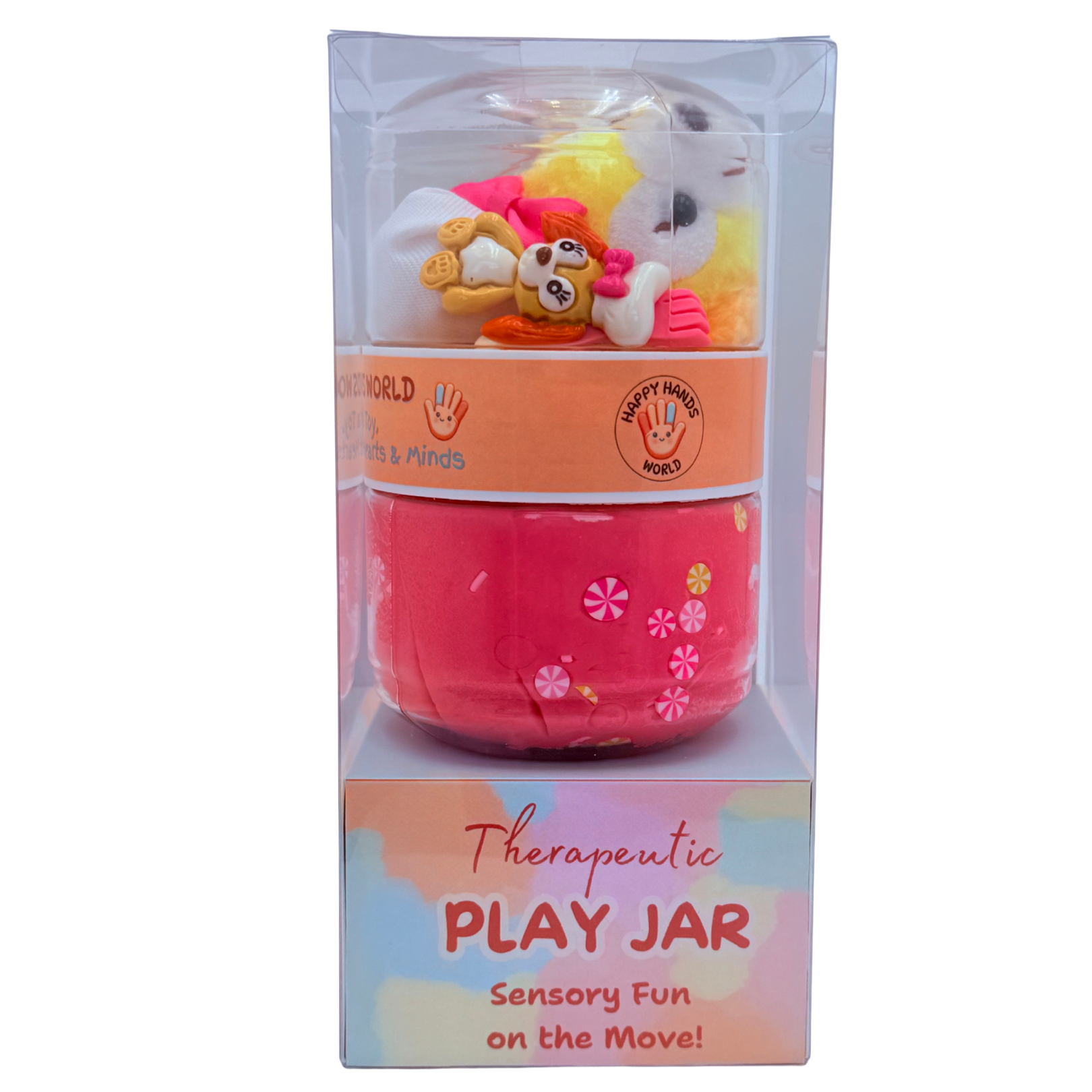 Pink therapeutic play jar