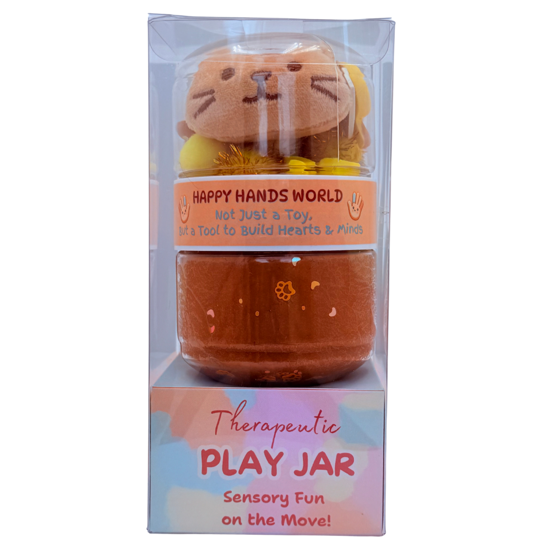 Kitty Cat Sensory Playdough Jar - Making New Friends