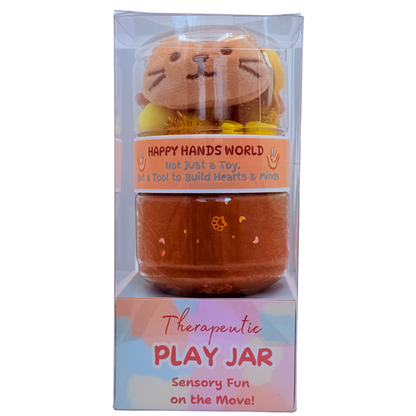 Kitty Cat Sensory Playdough Jar - Making New Friends