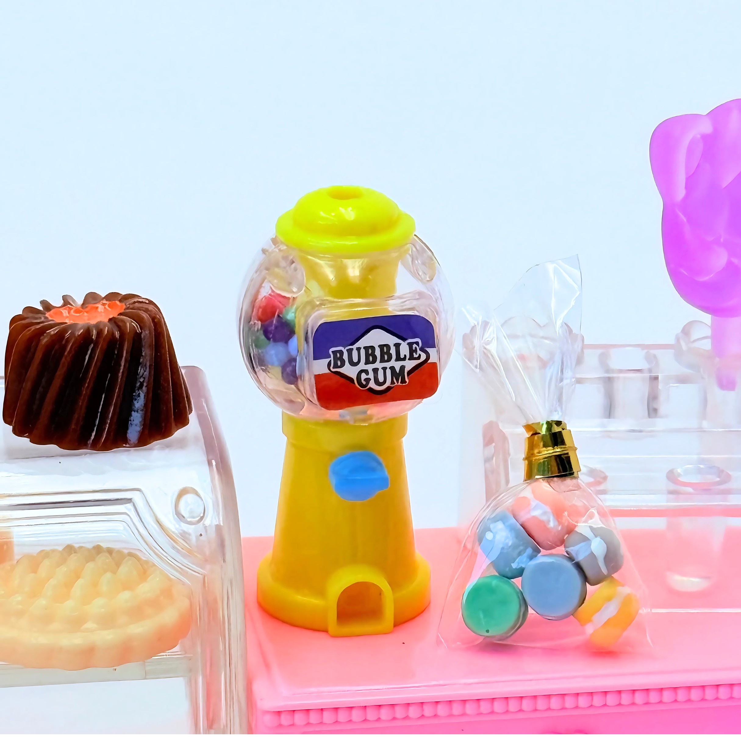 Mini yellow gumball machine