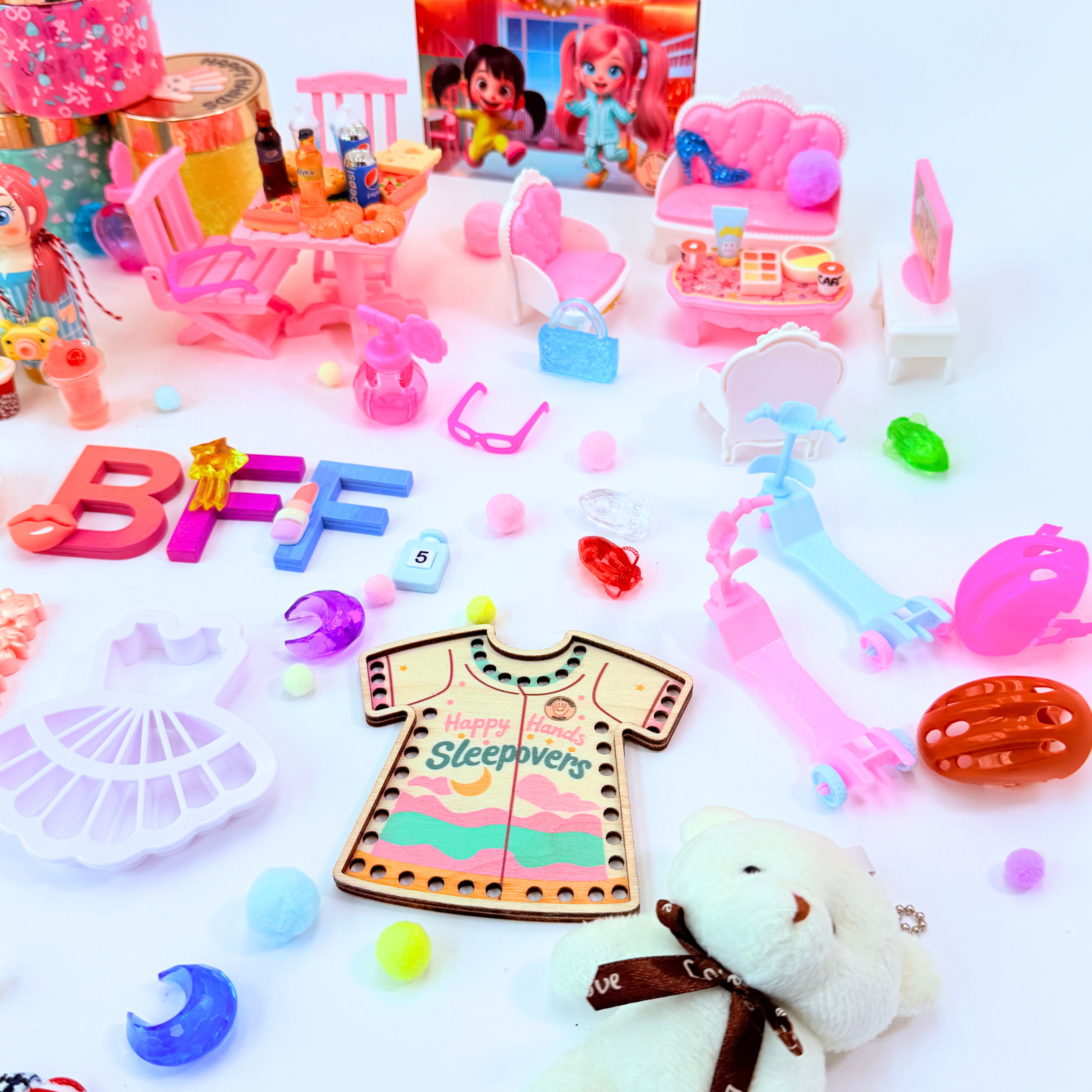 Dollhouse sleepover toys