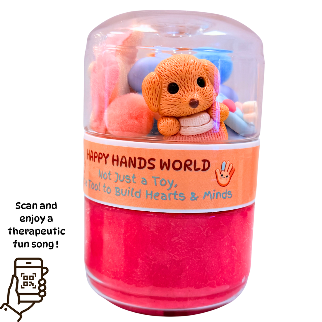 Toy in a clear container