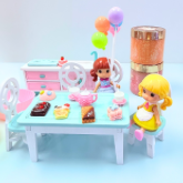 DIY dollhouse dining set