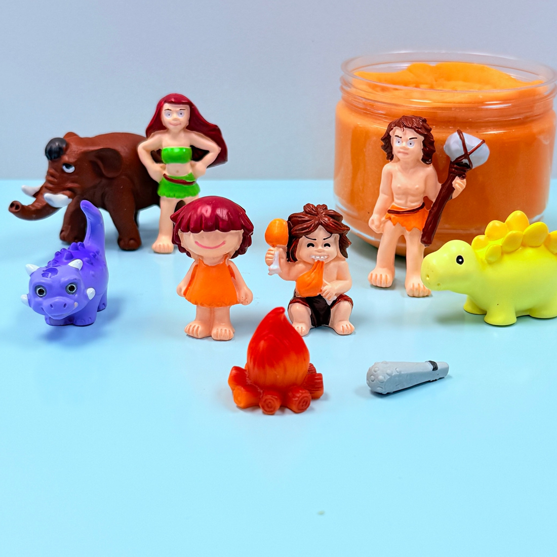 Zina The Prehistoric Divorced Family-  Therapeutic Sensory Playdough Jar