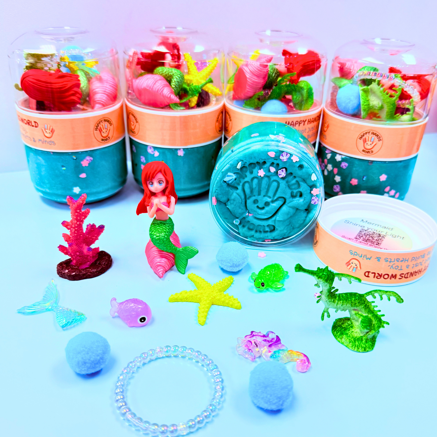 Mermaid sensory dough jars