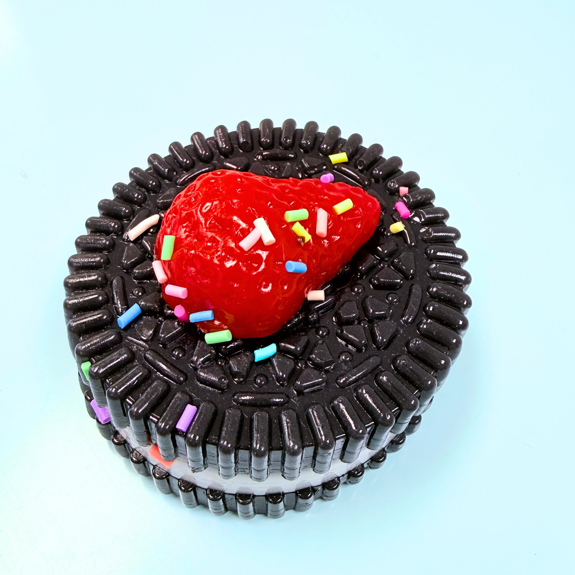 Strawberry Oreo squishy toy