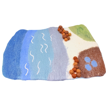 Felt Mat Beach Scene