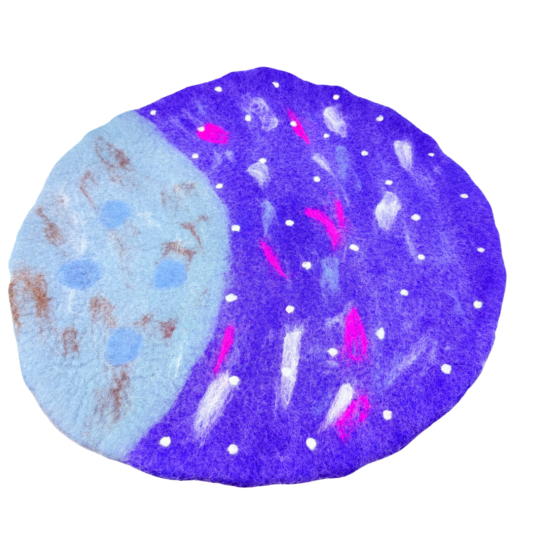 Felt Mat Space with Meteors