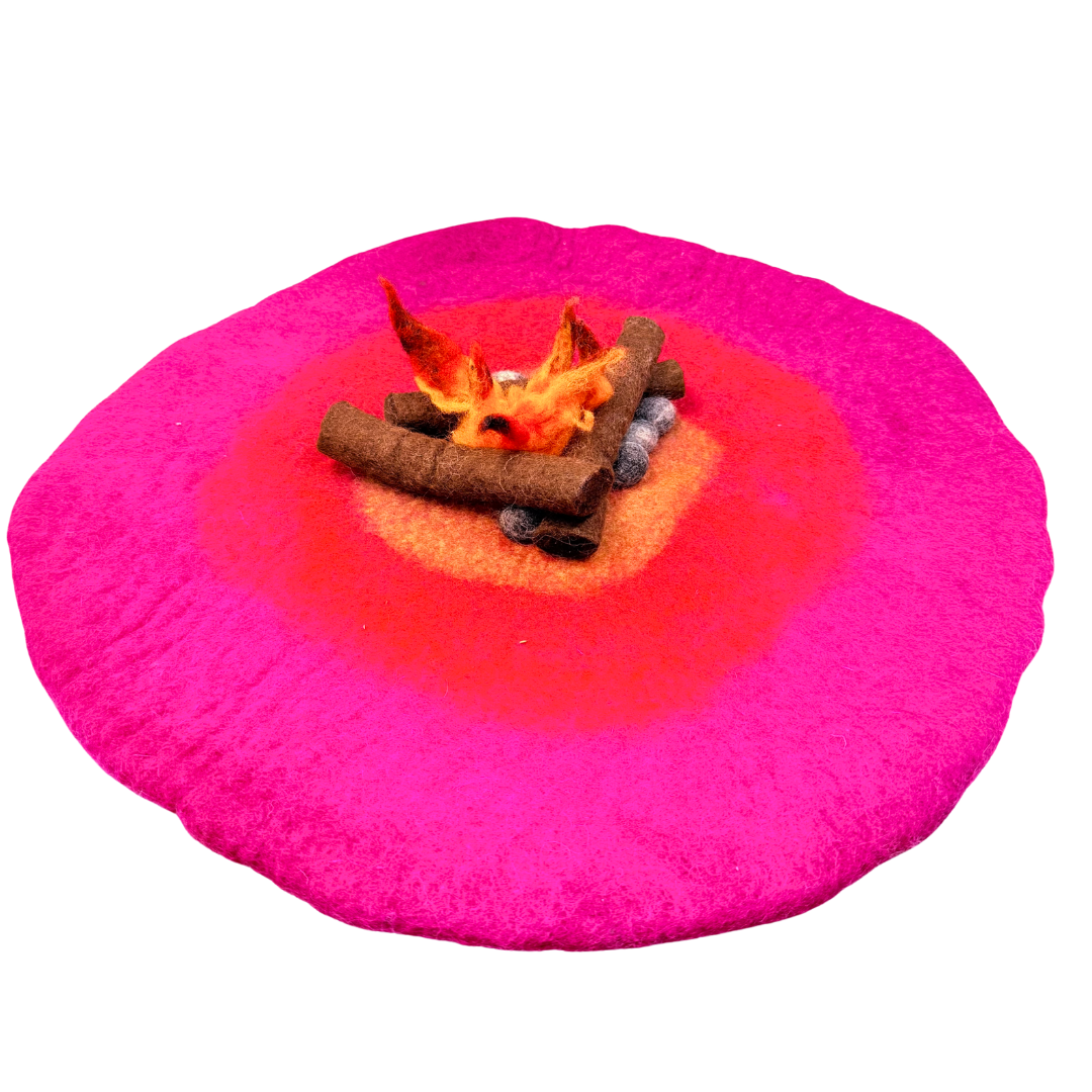 Felt campfire play mat