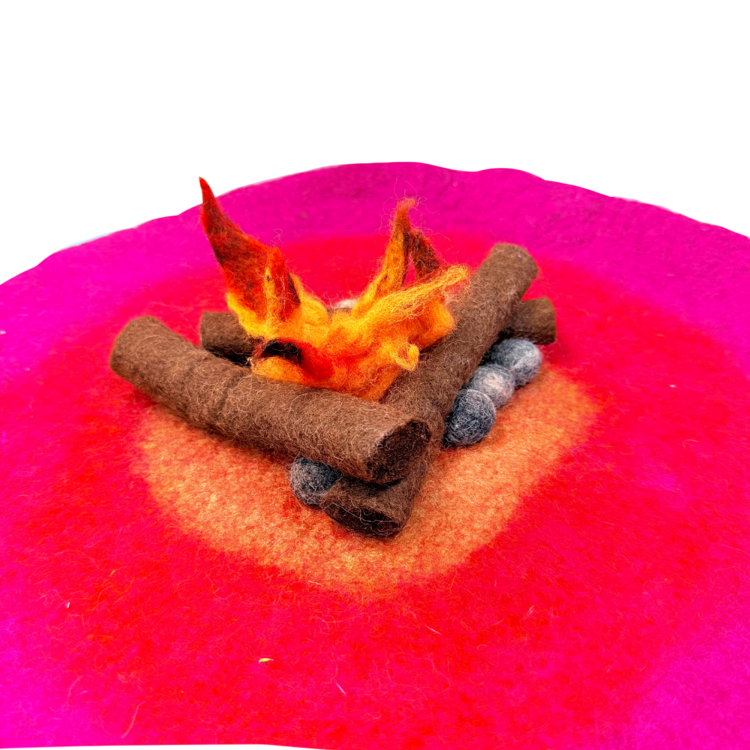 Felt campfire playscape