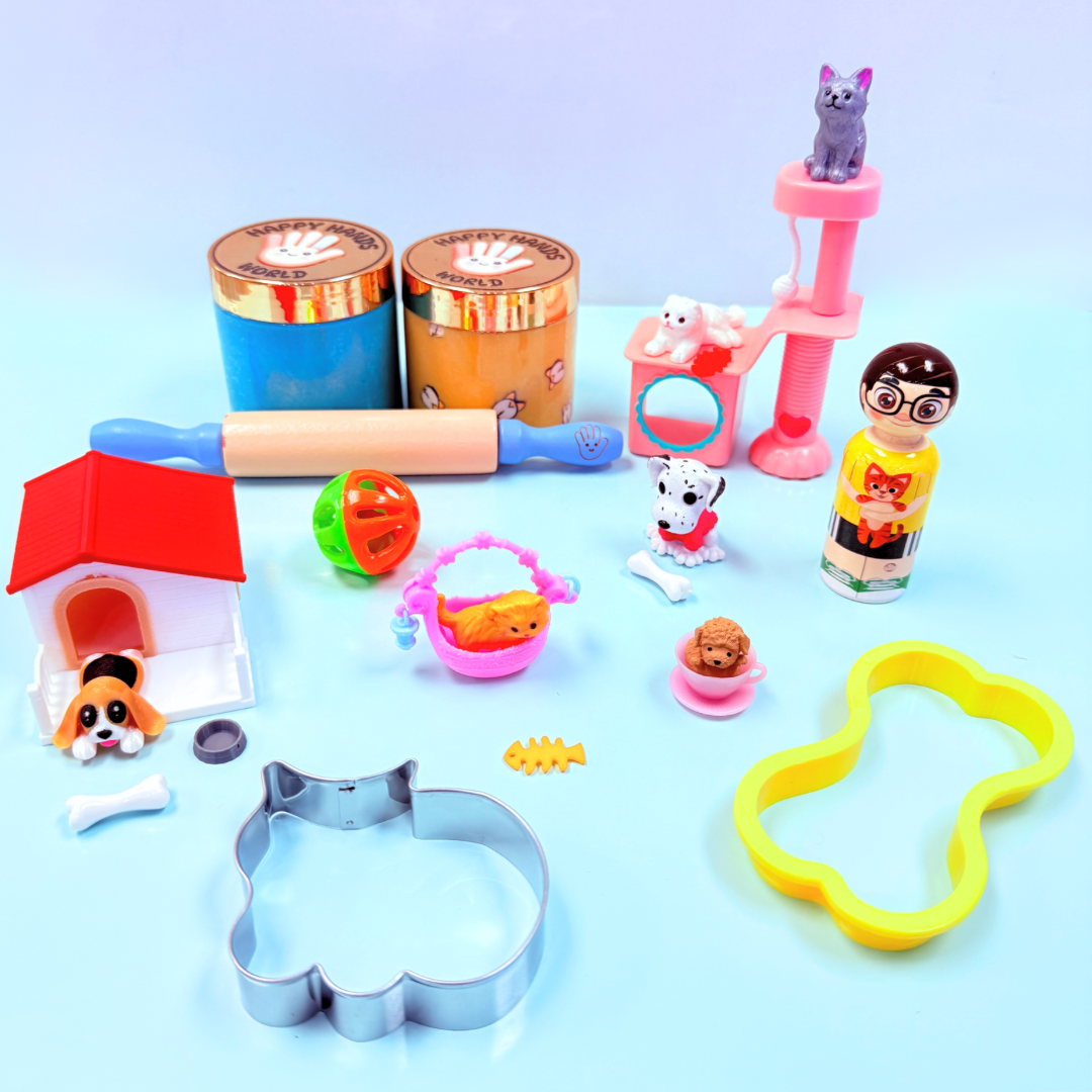 Collection of toy kitchen items