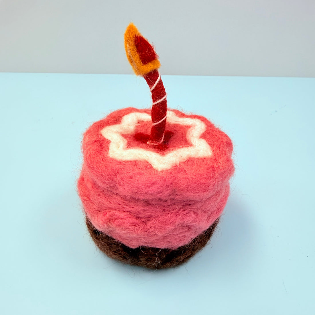 Felt Birthday cake with Candle