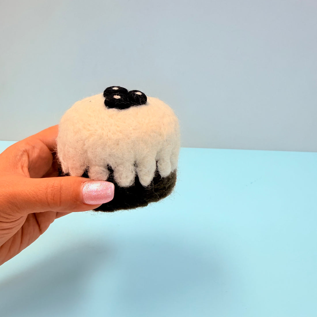 Felt wool cupcake