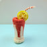 Felted drink with lemon slice
