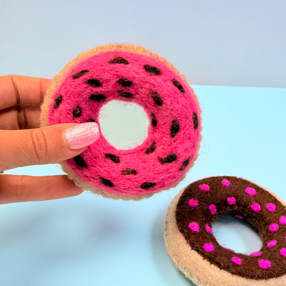 pink donut-shaped toy