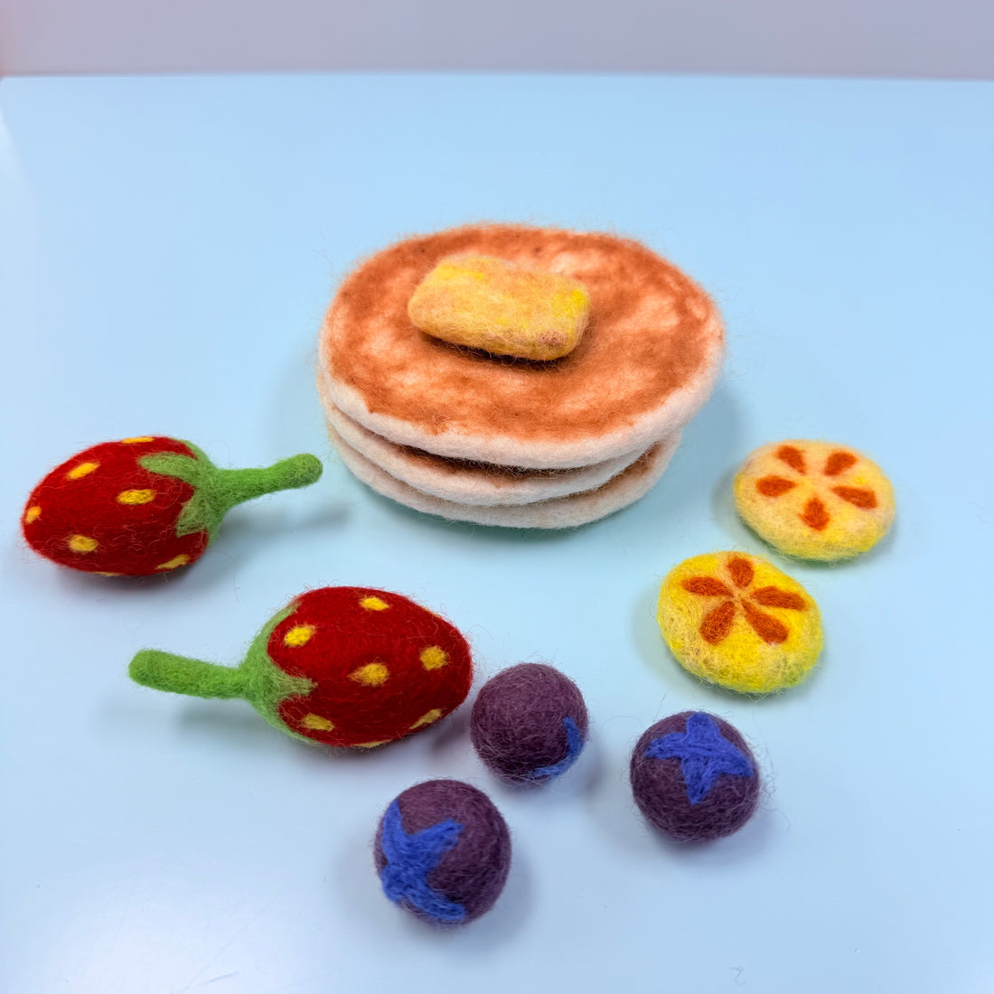 Stack of felt pancakes