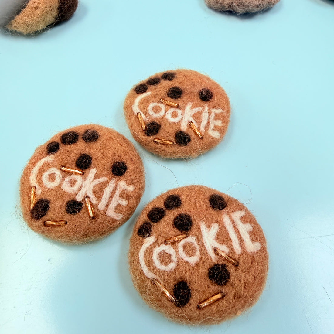Felt cookie play food