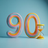 Number ninety hourglass