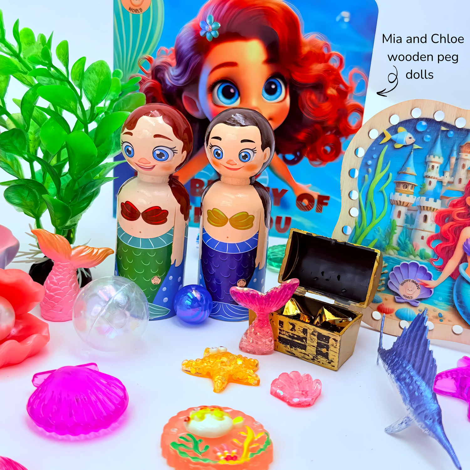 Mermaid playdough sensory kit