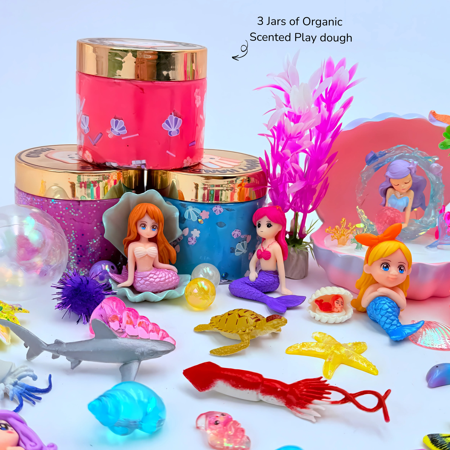 Mermaid playdough kit