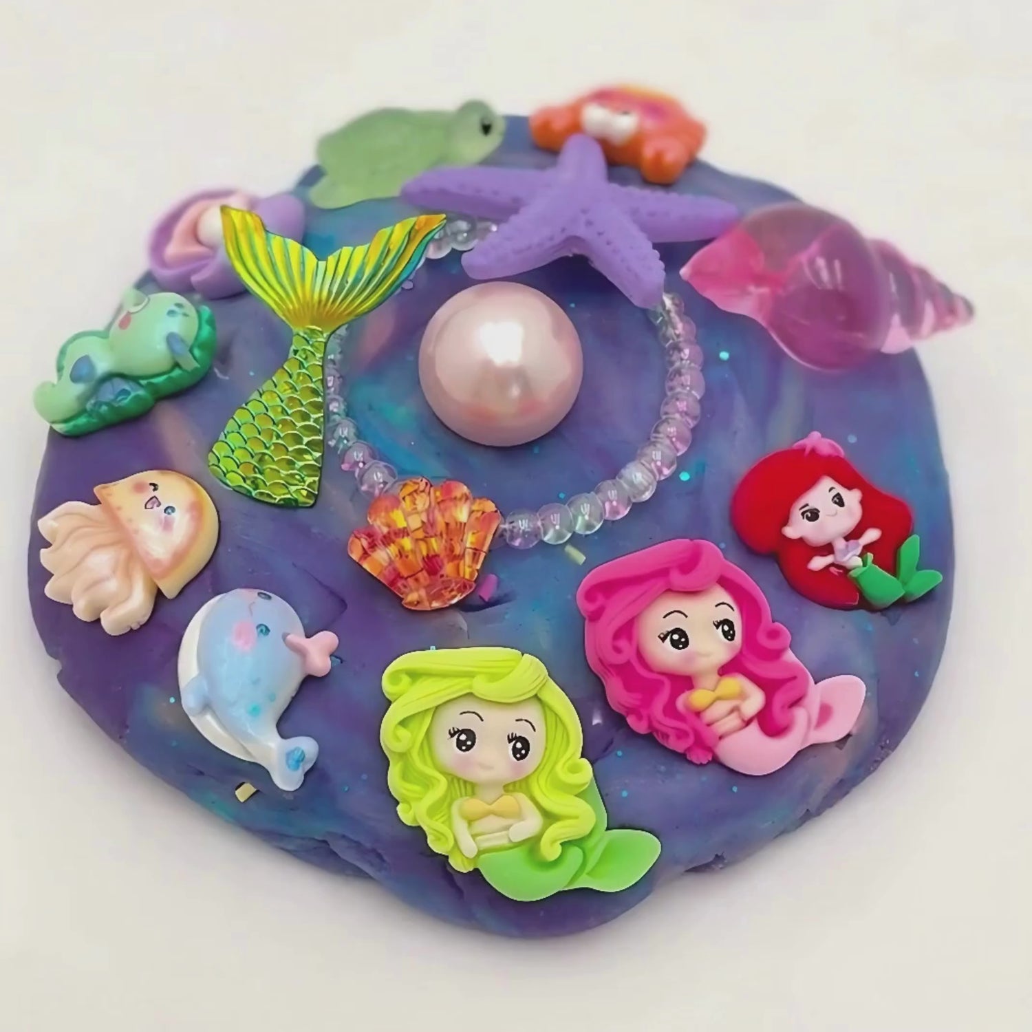Mermaid Therapeutic Sensory Jar - Calming Focus Play Dough Kit