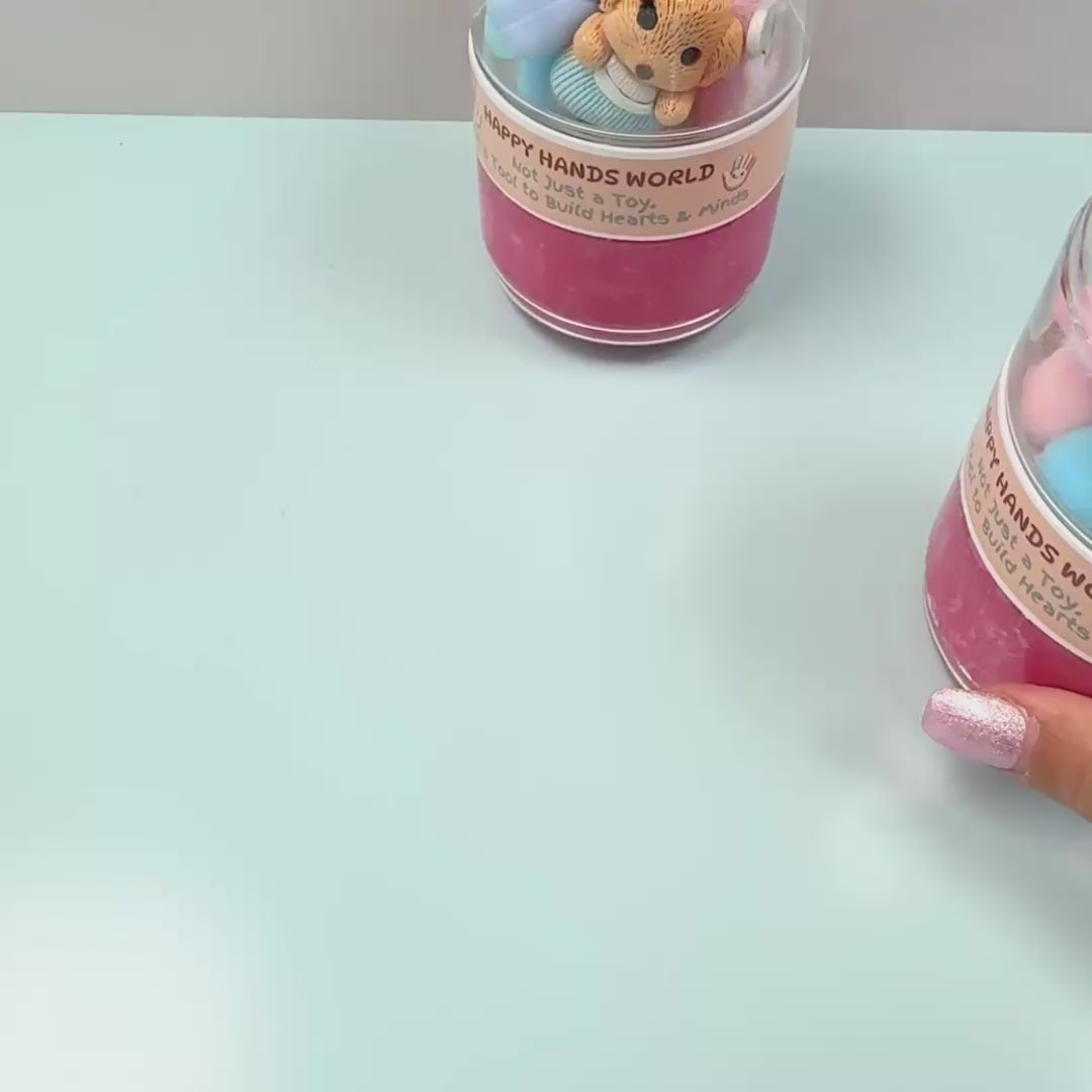 Siblings &amp; Big Feelings Puppies - Therapeutic Sensory Playdough Jar-  BLUE